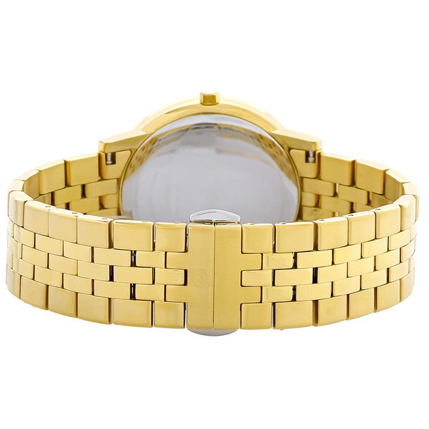 Movado Museum Series Men's Gold Tone Black Dial Diamond Quartz Watch 0607625