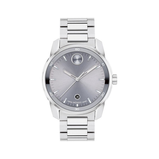 Movado BOLD Verso Grey Dial Stainless Steel Men's Watch 3601204