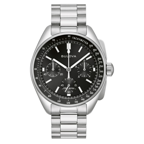 Bulova Men's 96K111 Lunar Pilot Quartz Black Dial Watch