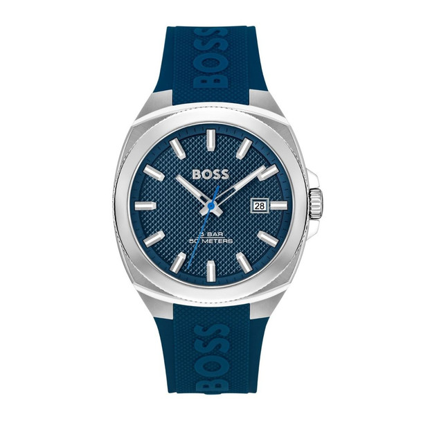 Hugo Boss Walker Men's Blue Dial Silicone Quartz Watch 1514139