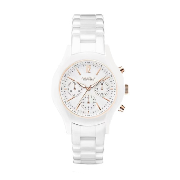 Bulova Women's Emma Series Chronograph White Dial Quartz Watch 45L144