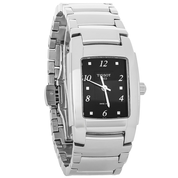 Tissot t-trend reloj de cuarzo con esfera negra y acero inoxidable para mujer t073.310.11.057.00