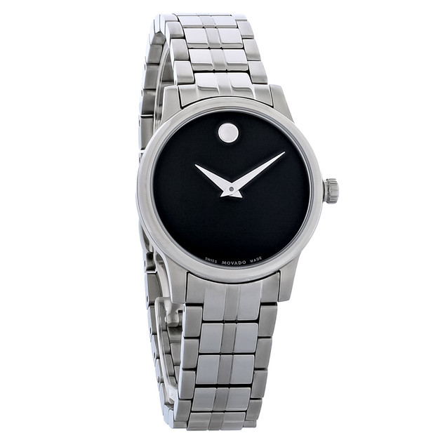 Movado Military Exclusive Ladies Stainless Steel Quartz Watch 0607537