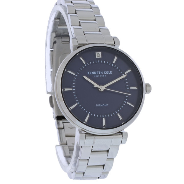 Kenneth Cole Ladies Blue Dial Stainless Steel Quartz Watch KC51114017