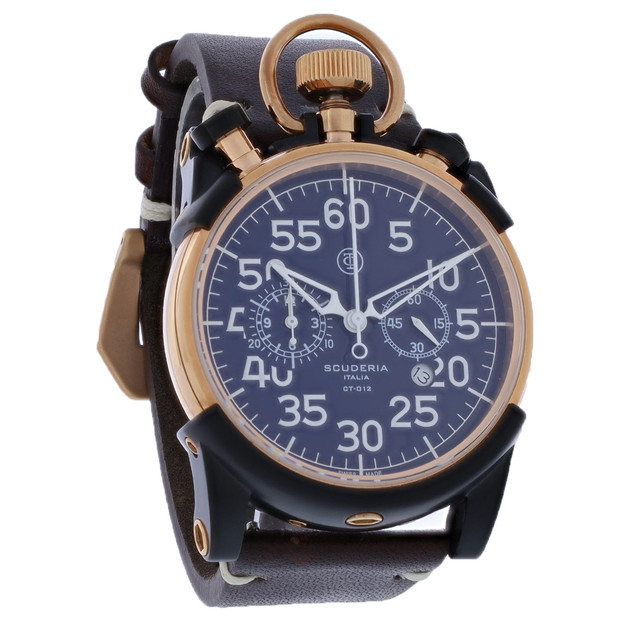 Ct scuderia corsa classic 012 masculino mostrador azul relógio de quartzo cronógrafo cwej00419