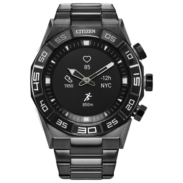 Citizen Men's CZ Smart Hybrid Black Dial Black Bracelet Watch JX1009-50E