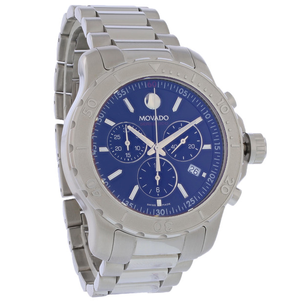 Movado Series 800 Men's Black Dial Chronograph Swiss Quartz Watch 2600171