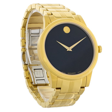 Movado Black Quartz Gents Watch 40mm Swiss made Sapphire