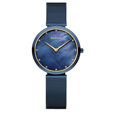 Bering Classic Blue Mother-of-Pearl Dial Women's Quartz Watch
