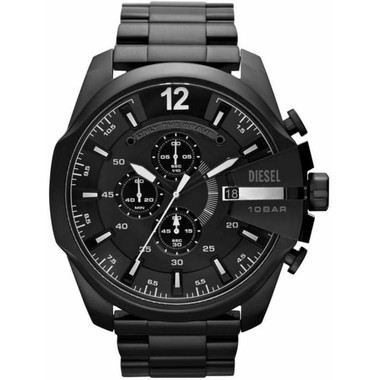 Diesel Mega Chief Men's Black Stainless Steel Quartz Watch DZ4283