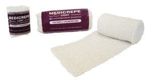 UNSTRETCHED COTTON CREPE LIGHT BANDAGE 5CM X 1.6M (PACK OF 12)