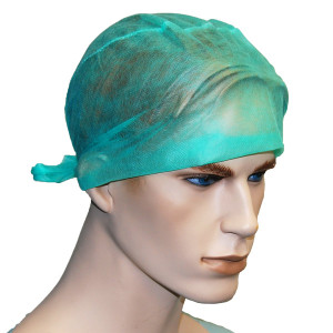 OWEAR® GREEN TIE BACK THEATRE CAP (BOX OF 250)