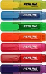 HIGHLIGHTER JUMBO PENLINE - PINK (BOX OF 12)