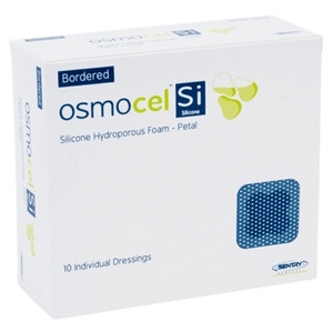 OSMOCEL SI SILICONE HYDROPOROUS FOAM PETAL BORDERED DRESSING 15CM X 15CM (BOX OF 5)