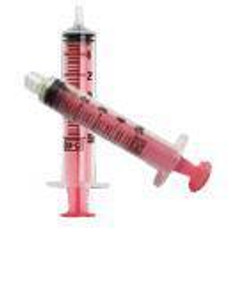 SYRINGE HYPO 5ML L/LOCK WITH RED PLUNGER (BOX OF 100)
