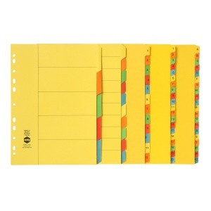 DIVIDERS 1-12 TAB MANILLA A4 BRIGHTS - MARBIG