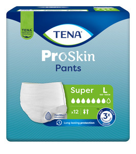TENA PANTS SUPER LARGE PROSKIN - WAIST - (100-135CM) 2010ML - CARTON OF 48 (4 X 12) 793617 TENA PANTS SUPER LARGE PROSKIN - WAIST - (100-135CM) 2010ML - CARTON OF 48 (4 X 12) 793617