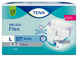 TENA FLEX PROSKIN PLUS LARGE - 723333 - CARTON OF 90 (3 X 30) TENA FLEX PROSKIN PLUS LARGE - 723333 - CARTON OF 90 (3 X 30)