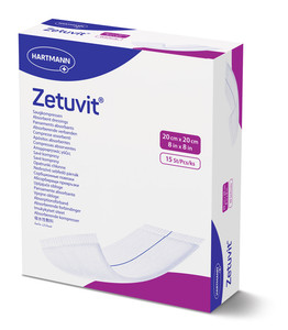 ZETUVIT STERILE DRESSING 20CM X 20CM (BOX OF 15) - 413703 ZETUVIT STERILE DRESSING 20CM X 20CM (BOX OF 15) - 413703