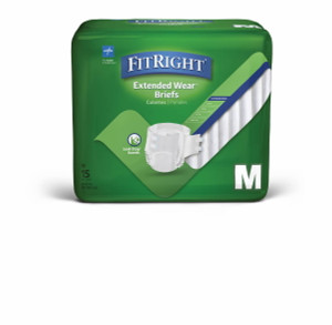 MEDLINE FITRIGHT EXTENDED WEAR BRIEFS 2590ML (M) 69CM X 109CM - CARTON 60 - MTB80300