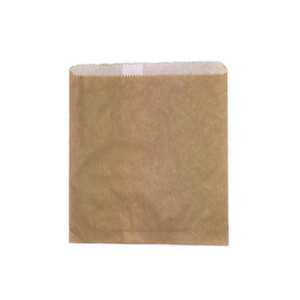 BAG PAPER NO. 2  SQUARE DOUBLE LINED GREASEPROOF BROWN -  PACK 500 - GPL2SB