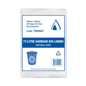 GARBAGE BAG 73LT CLEAR BIN LINER (CTN 250)