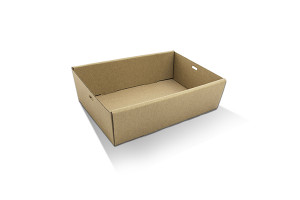 CATERING BOX BOTTOM KRAFT (255MM X 155MM X 50MM) CARTON OF 50 - SMALL - BCTS50