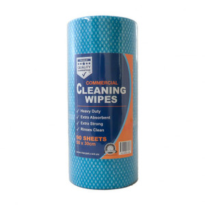 BLUE WIPES COMMERCIAL CLEANING ROLLS - BLUE 90 SHEETS