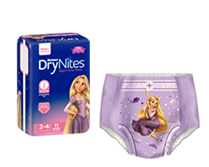 DRYNITES PYJAMA PANTS GIRLS 2-4 YRS - CARTON OF 33 (10 X 3) - 21490