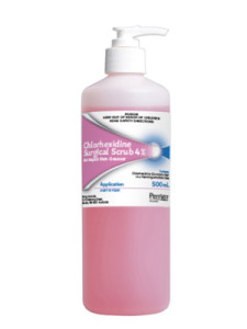 CHLORHEXIDINE SURGICAL SCRUB 4% 500ML