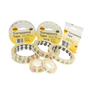 MARBIG TRANSPARENT OFFICE TAPE12MM X 66M (76.2MM CORE)