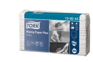 TORK W4 WIPING PAPER PLUS FOLDED 2 PLY (5 x PACKS OF 200) - 130043
