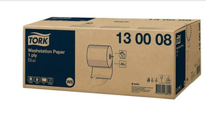 TORK W6 BASIC PAPER BLUE RECYCLED 250M ROLL - CARTON OF 6 - 130008