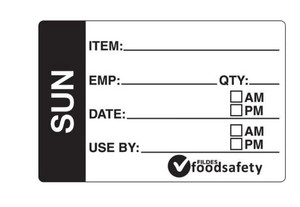 PREP LABELS REMOVABLE 49 X 75MM - SUNDAY - ROLL