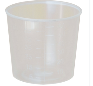 MEDICINE CUP CLEAR PLASTIC 60ML PACK OF 50
