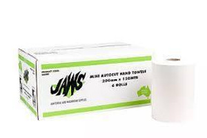 JAWS AUTO CUT TOWEL FOOD WHITE 120M (CARTON OF 6)