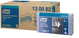 TORK INDUSTRIAL HEAVY DUTY W4 WIPING PAPER QUICK DRY BLUE 130082 (5 X 100 PER CARTON)