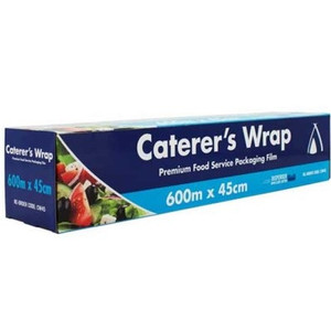 CATERER'S WRAP PACKAGING FILM DISPENSER PACK - 45CM X 600M