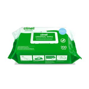 CLINELL UNIVERSAL SANITISING WIPES (PACK OF 200)
