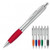 CARA SILICONE GRIP SILVER PLASTIC BALLPOINT PEN