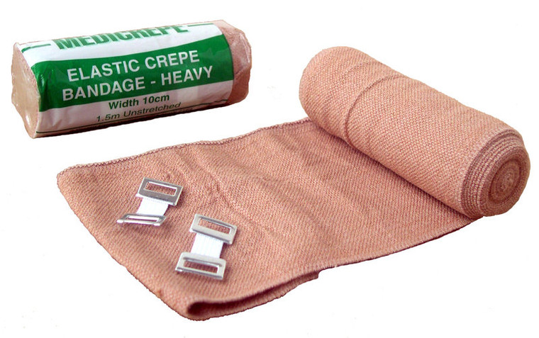 HEAVY WEIGHT CREPE BANDAGE 10CM X 1.5M (PACK OF 12)