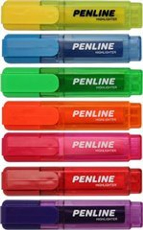 HIGHLIGHTER JUMBO PENLINE - RED (BOX OF 12)