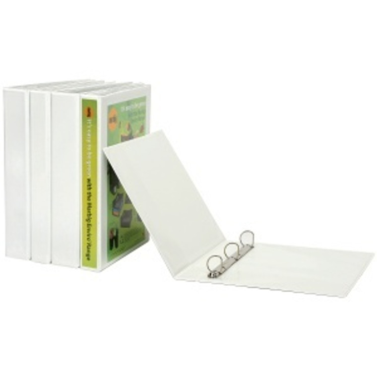RING BINDER  A4 50MM 3XD CLEARVIEW WHITE - MARBIG