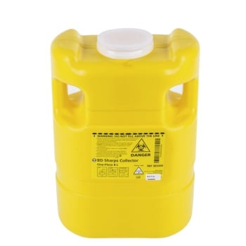 8.0 LITRE CONTAINER SHARPS SCREW TOP WITH INSERT