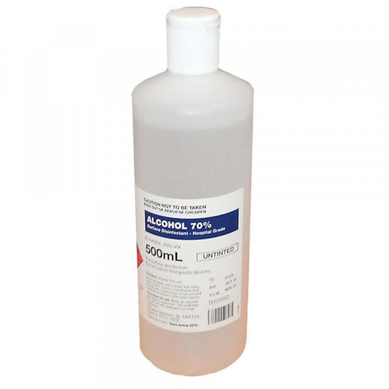 ISOPROPYL ALCOHOL 70% UNTINTED 500ML