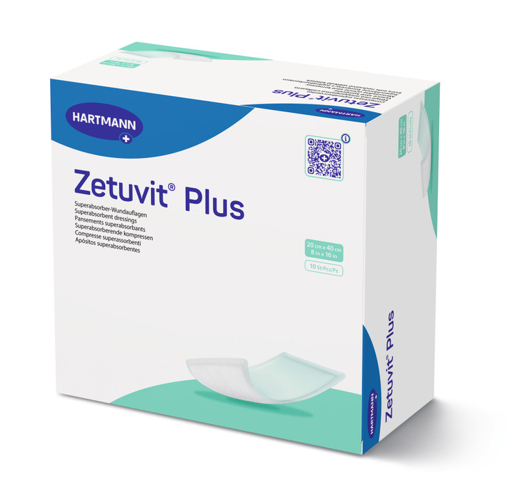 ZETUVIT PLUS SUPERABSORBENT DRESSING 20CM X 40CM (BOX OF 10) - 413715