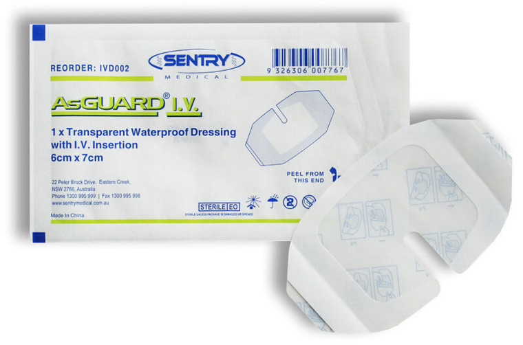 ASGUARD IV CLEAR TRANSPARENT DRESSING 6CM X 7CM (BOX OF 50)