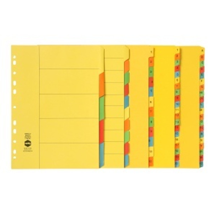 DIVIDERS 5 TAB MANILLA A4 BRIGHTS - MARBIG