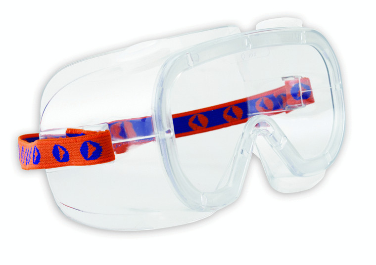 CLEAR WIDE VISION SAFETY GOGGLES VENT FOR AIRFLOW AND REDUCES FOG