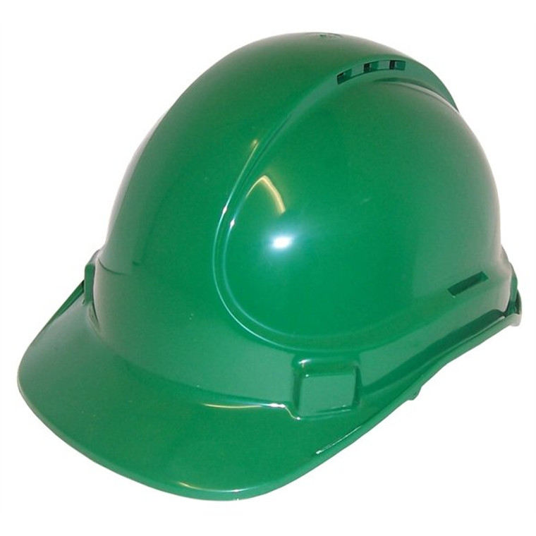 GREEN VENTED SAFETY HARD HATS